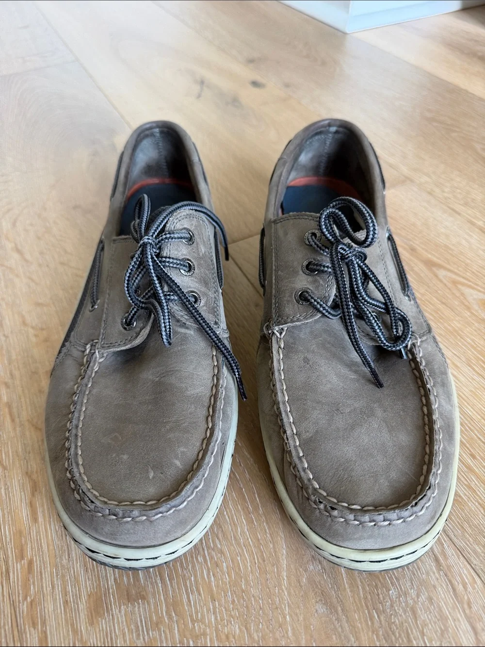 Men's Sperry Top Sider Casual Gray Leather Boat Shoes